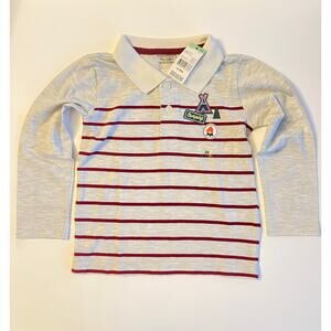 NWT Toughskins Boys Stripe Polo  Shirt Long Sleeve Size 24 Month